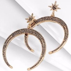 Pave Moonstone Earrings